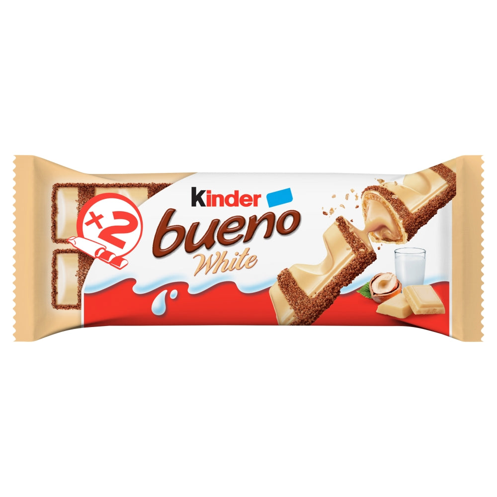 Kinder Bueno White Chocolate & Hazelnut Twin Bars 39g