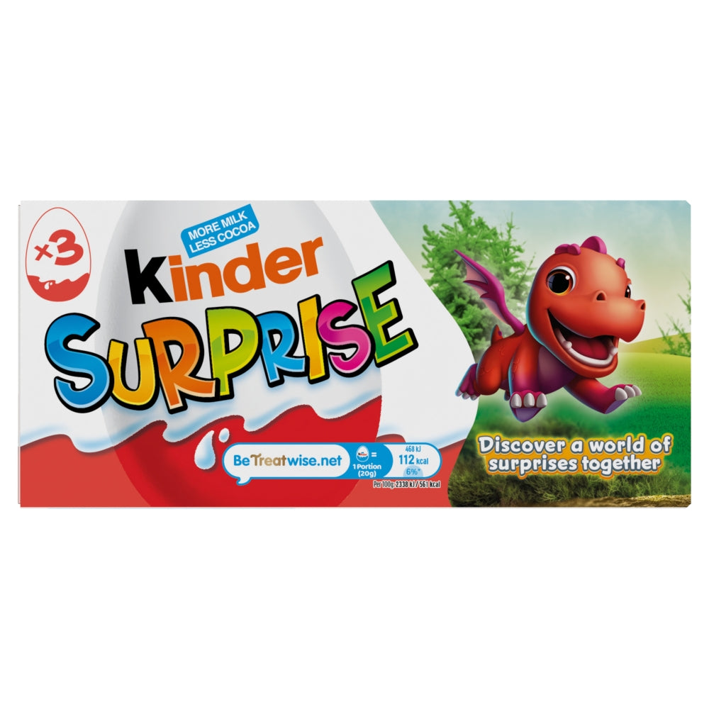 Kinder Surprise Milk Chocolate Egg With Toy Multipack 3 x 20g