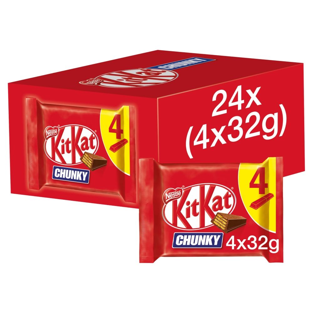 Kit Kat Chunky Milk Chocolate Bar Multipack 4 Pack 32g