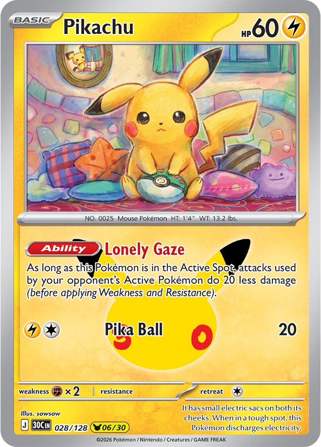 Pokémon TCG: 30th Celebration — Pikachu 28/128