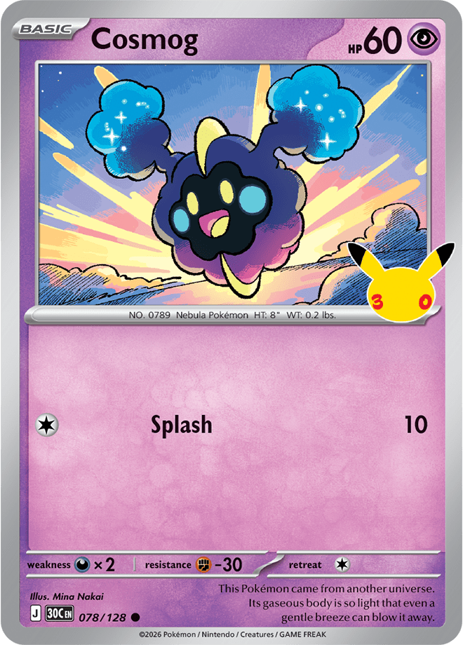 Pokémon TCG: 30th Celebration — Cosmog 78/128