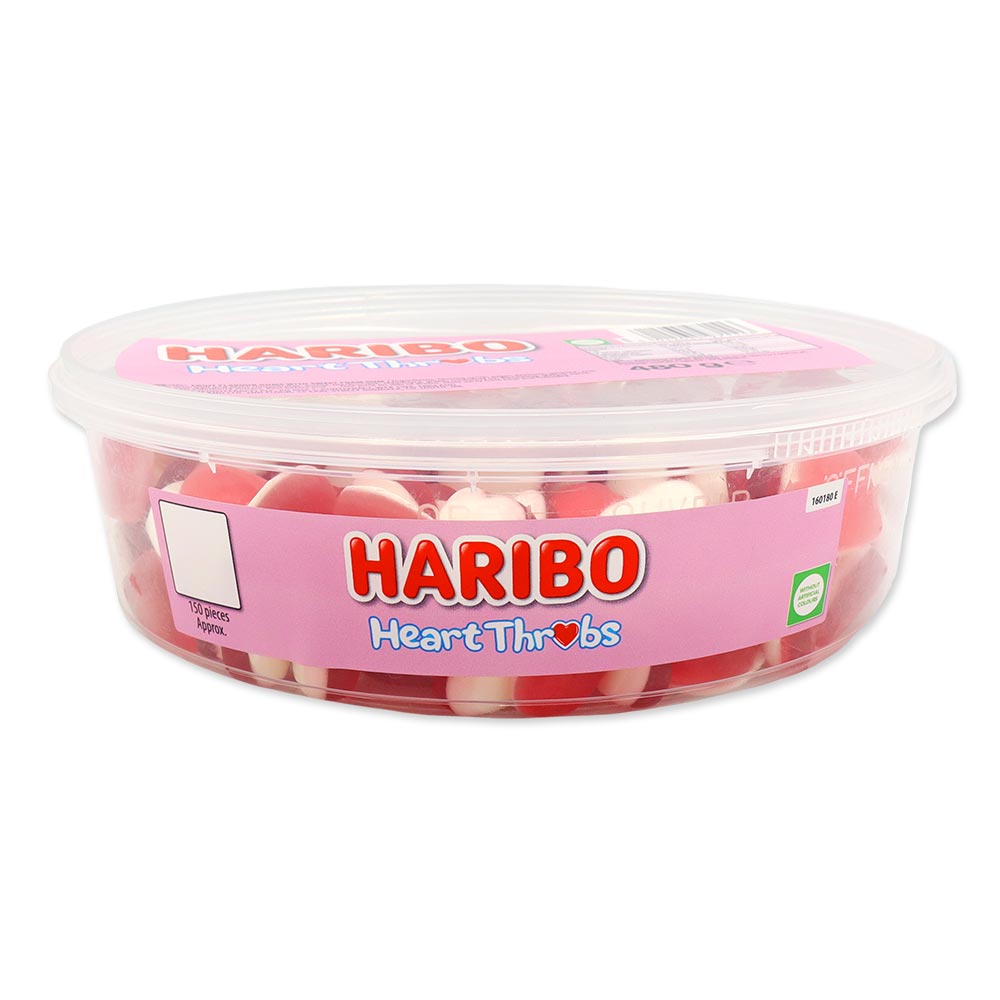 Haribo Heart Throbs tub contents