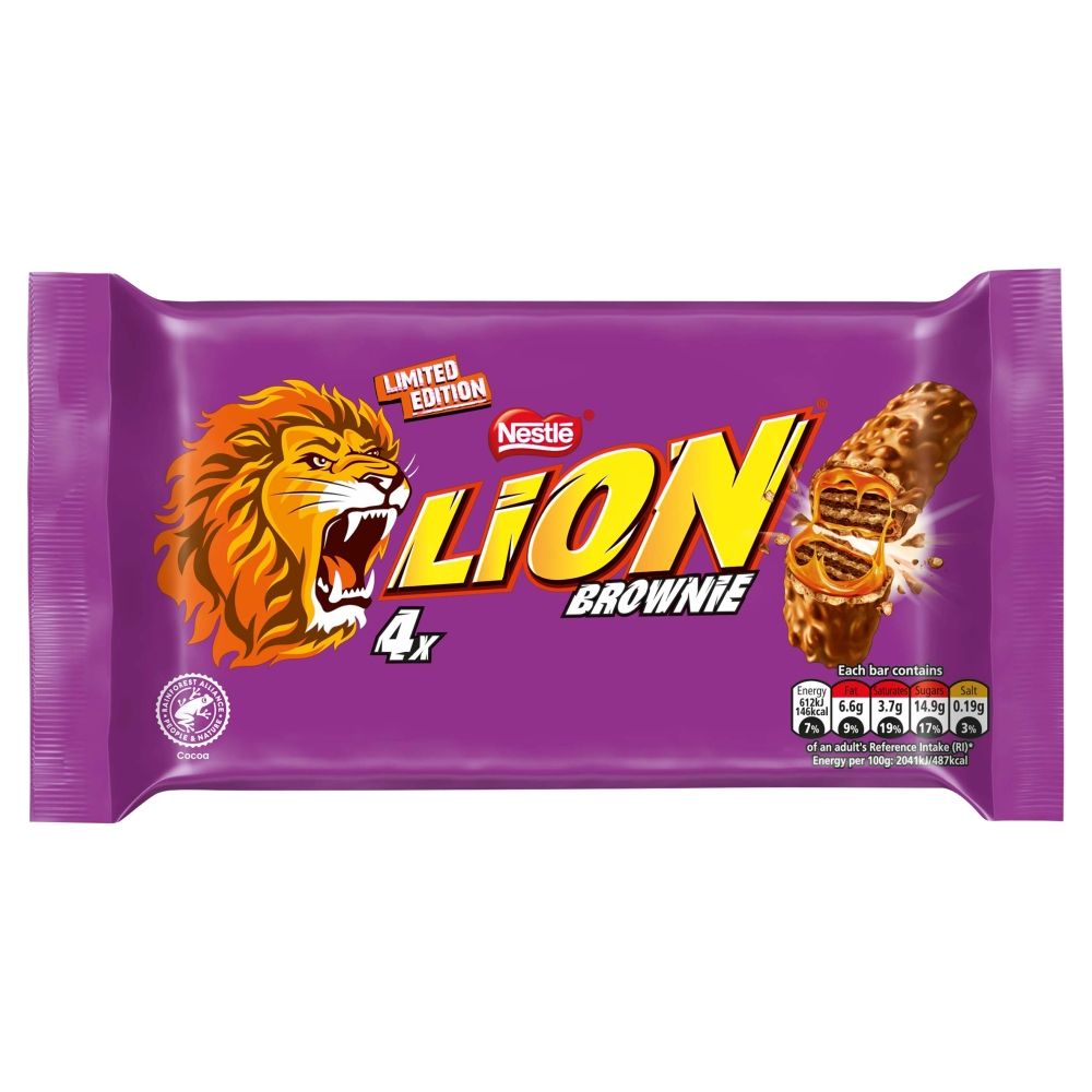 Lion Brownie Milk Chocolate Bar Multipack 30g 4 Pack