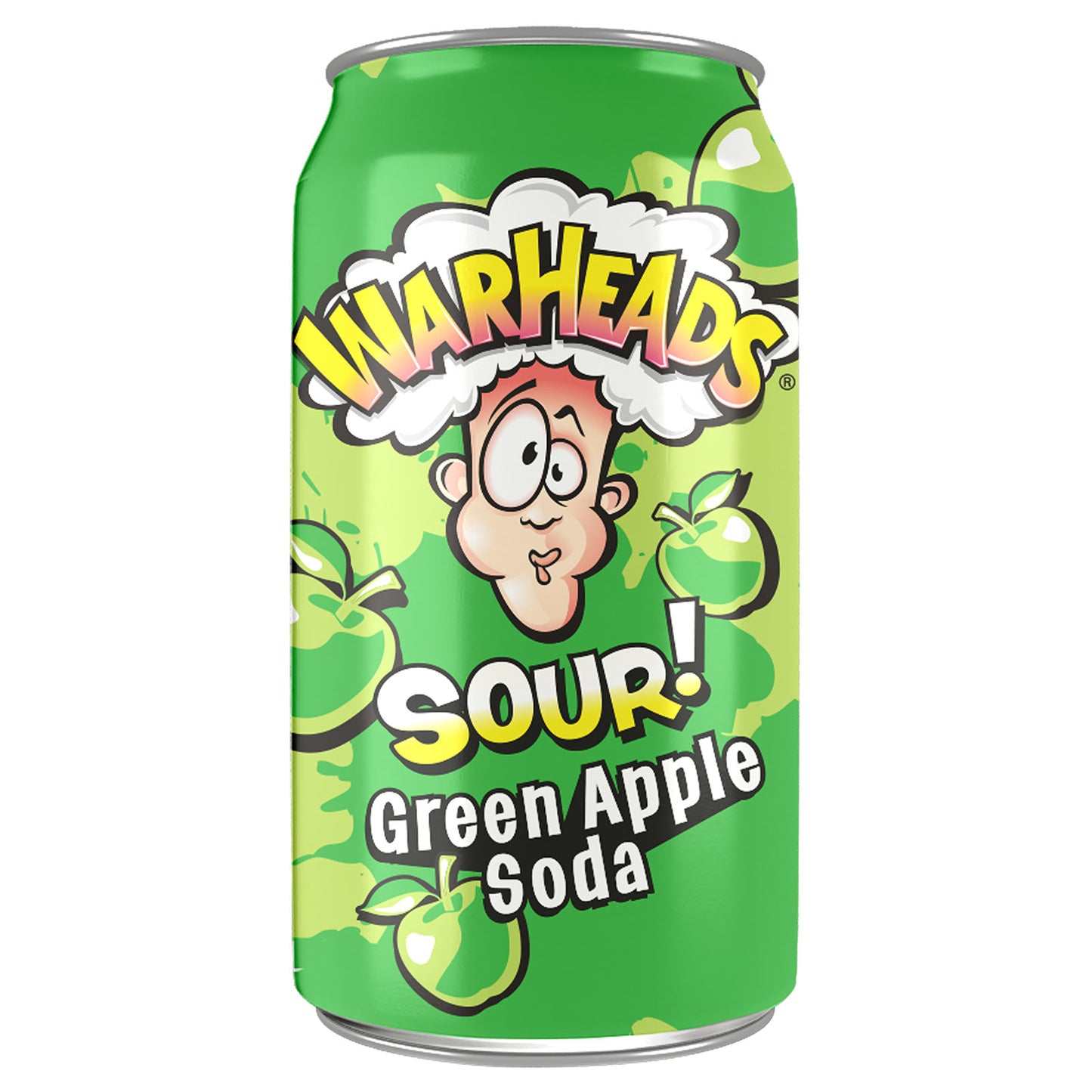 Warheads Sour Green Apple Soda Cans 330ml