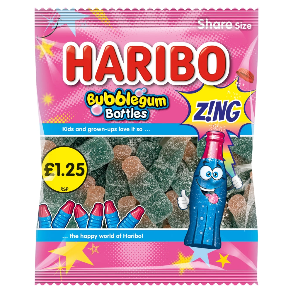 Haribo Bubblegum Bottles Z!ng sweets