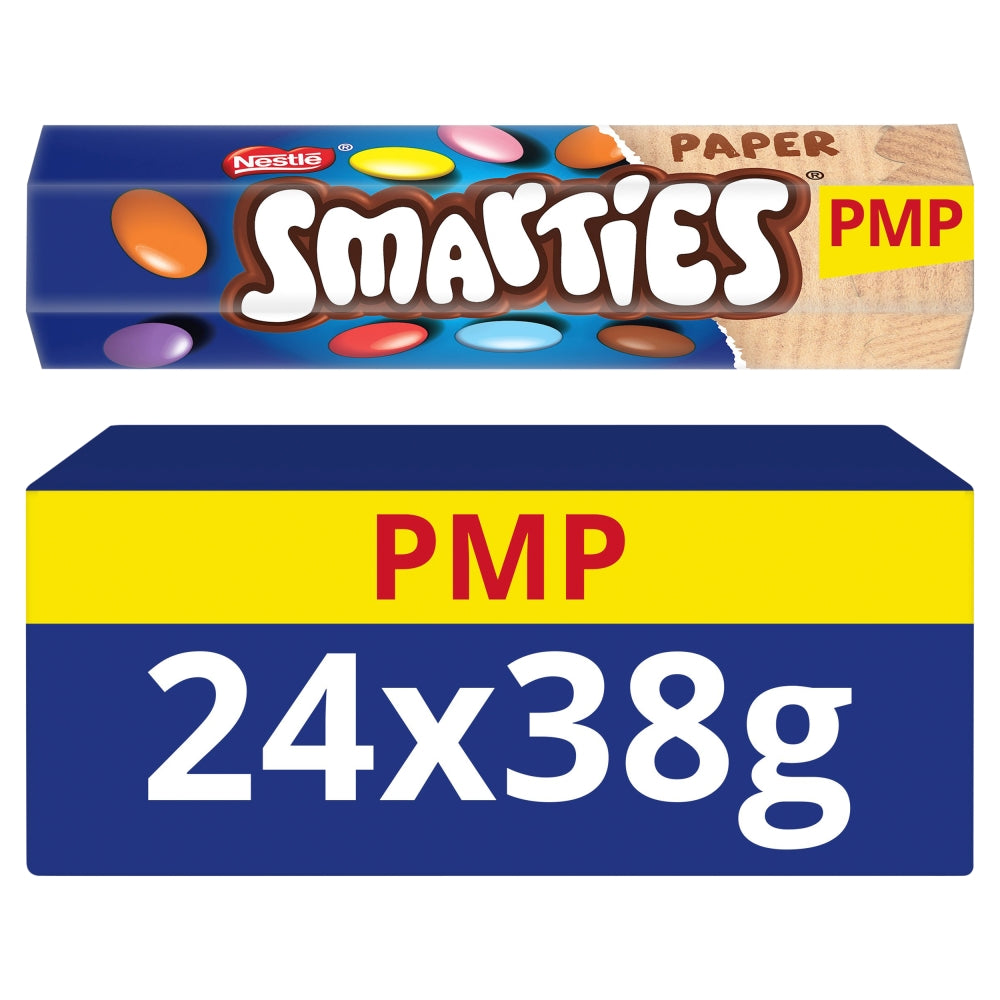 Smarties Milk Chocolate Tube 38g PMP