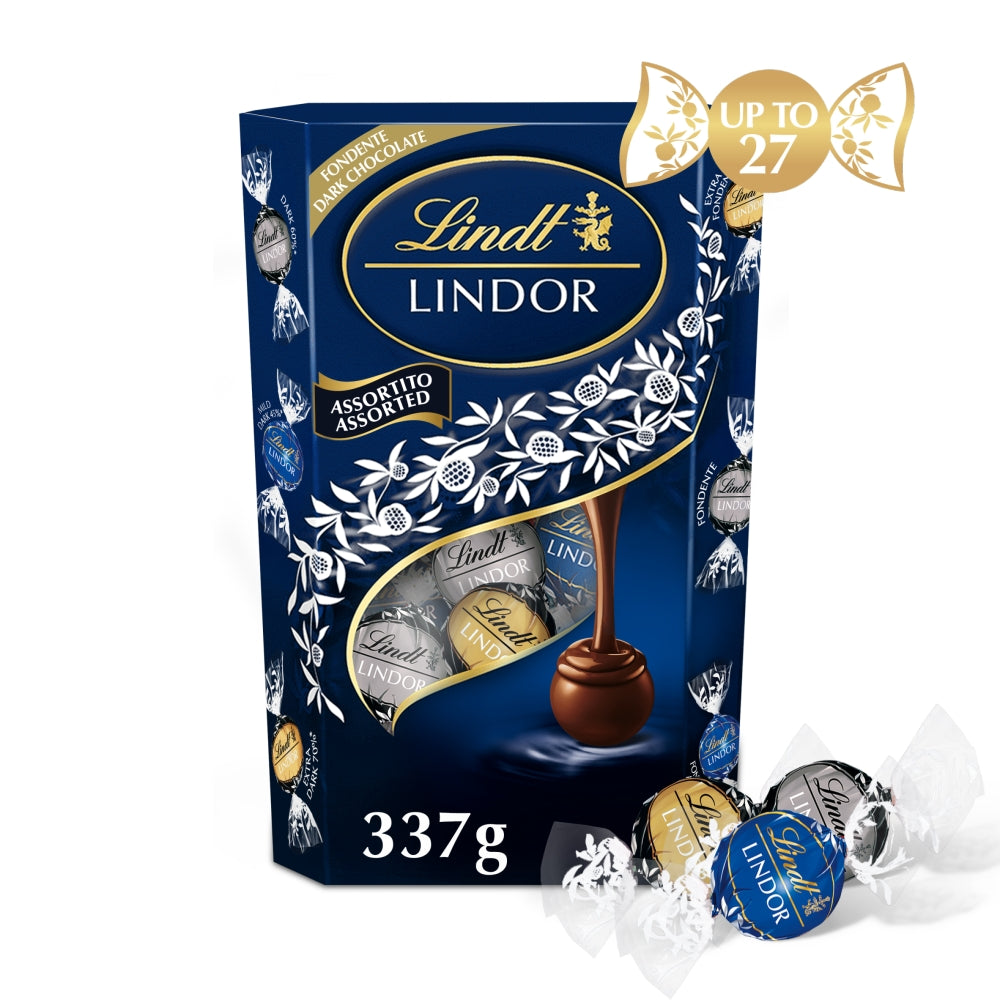 Lindt Lindor Dark Chocolate Assorted Truffles Box 337g