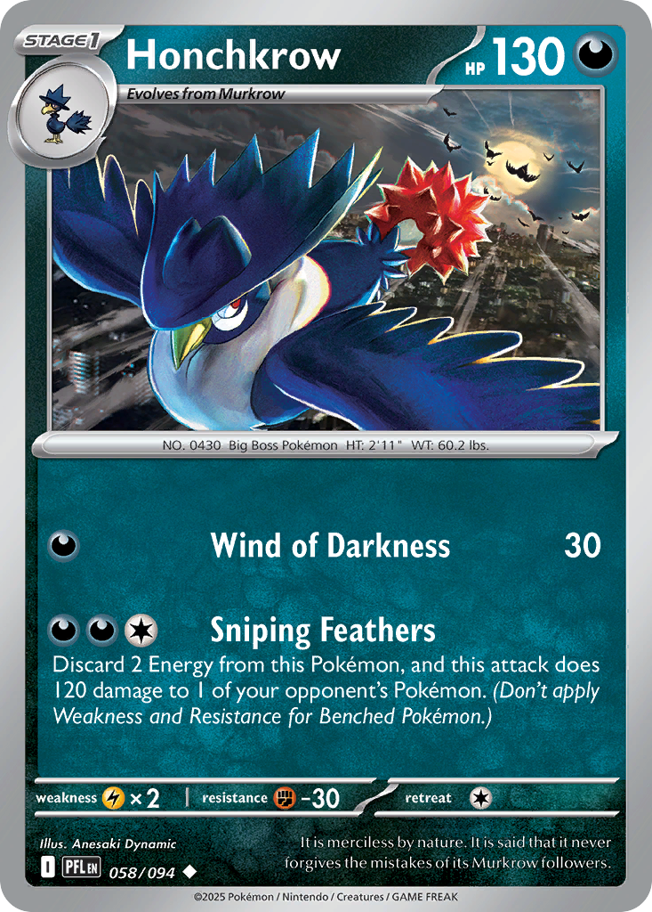 Honchkrow Phantasmal Flames 58/094