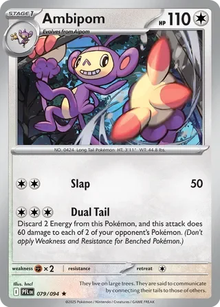 Pokémon TCG: Phantasmal Flames — Ambipom 79/094
