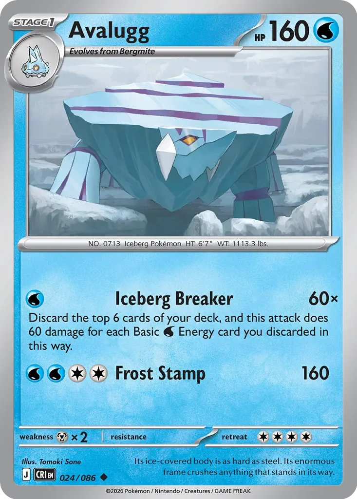 Pokémon TCG: Chaos Rising — Avalugg 24/086