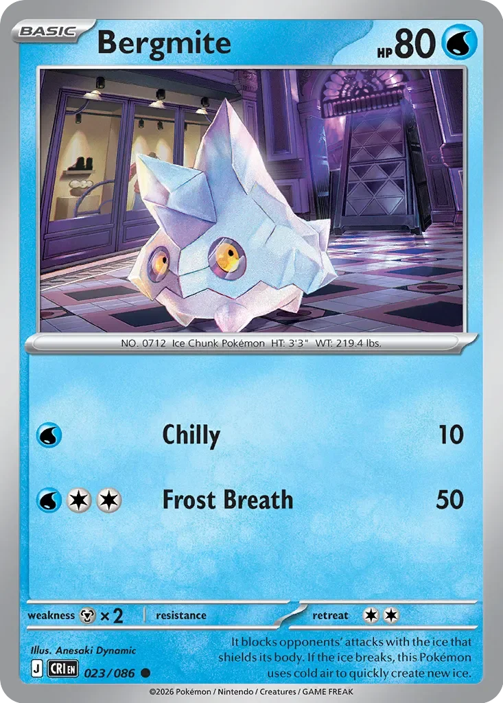 Pokémon TCG: Chaos Rising — Bergmite 23/086
