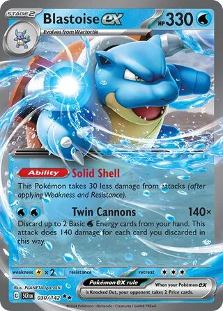 Pokémon TCG: Stellar Crown — Blastoise ex 30/142