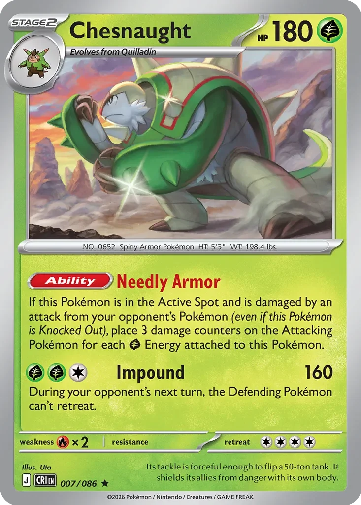 Pokémon TCG: Chaos Rising — Chesnaught 7/086