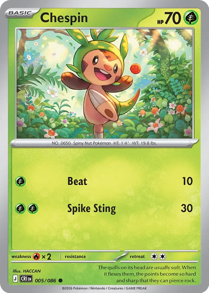 Pokémon TCG: Chaos Rising — Chespin 5/086