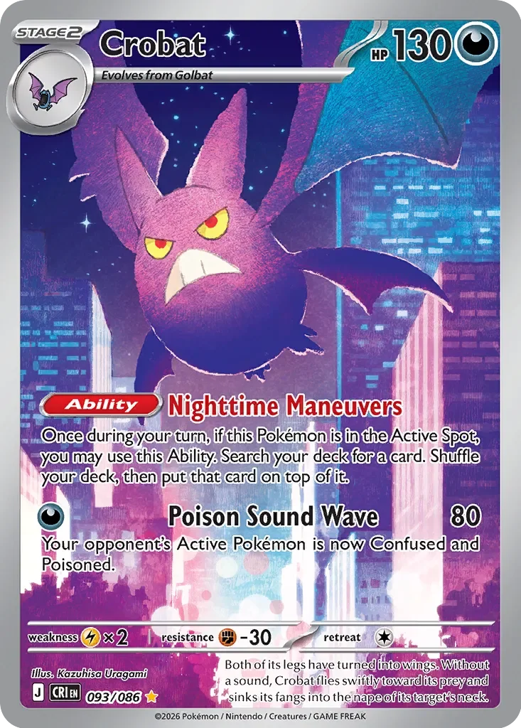 Pokémon TCG: Chaos Rising — Crobat 93/086