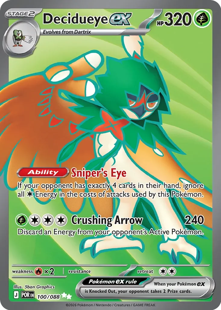 Pokémon TCG: Perfect Order — Decidueye ex 100/088