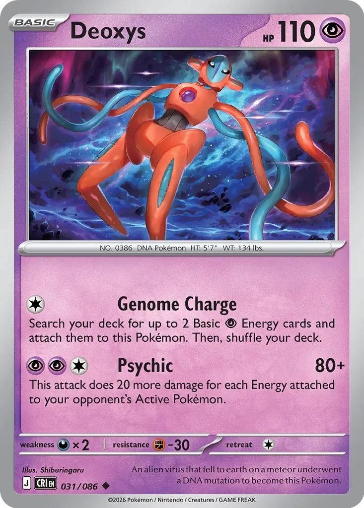 Pokémon TCG: Chaos Rising — Deoxys 31/086