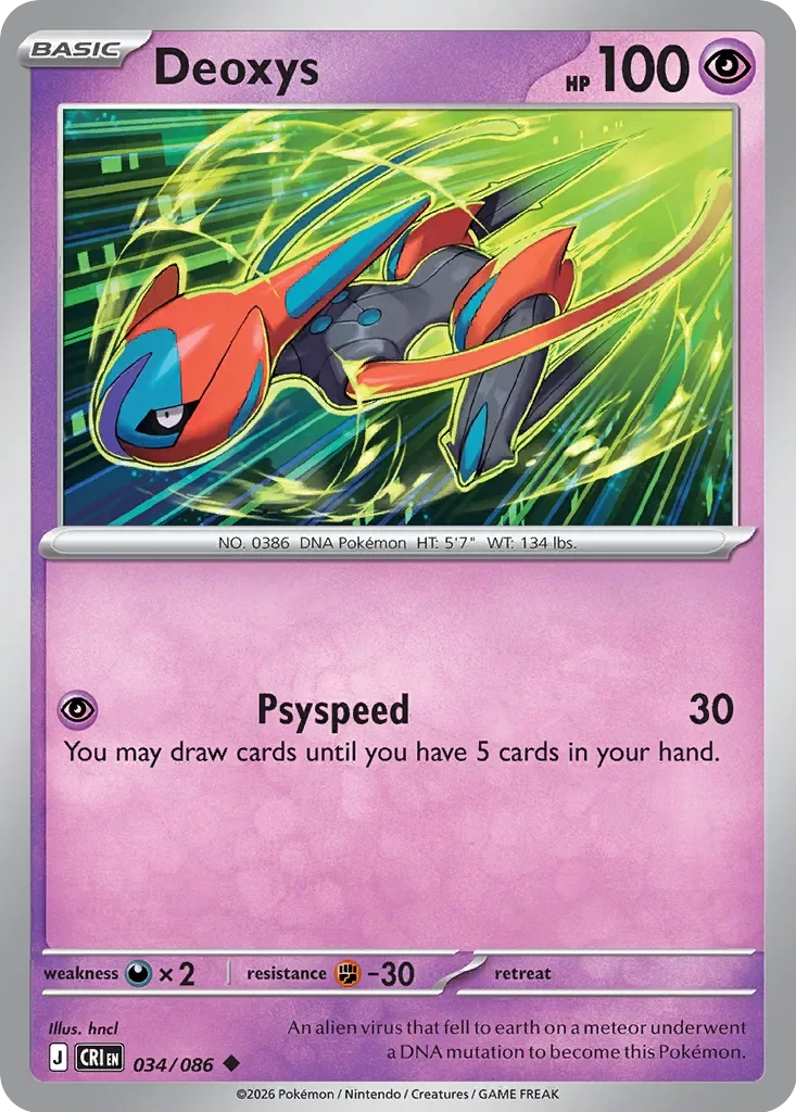 Pokémon TCG: Chaos Rising — Deoxys 34/086
