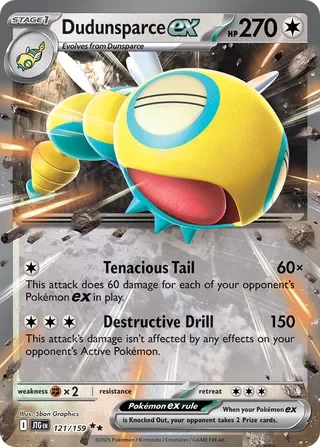 Pokémon TCG: Journey Together — Dudunsparce ex 121/159