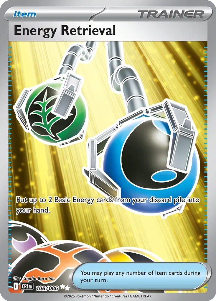 Pokémon TCG: Chaos Rising — Energy Retrieval 108/086