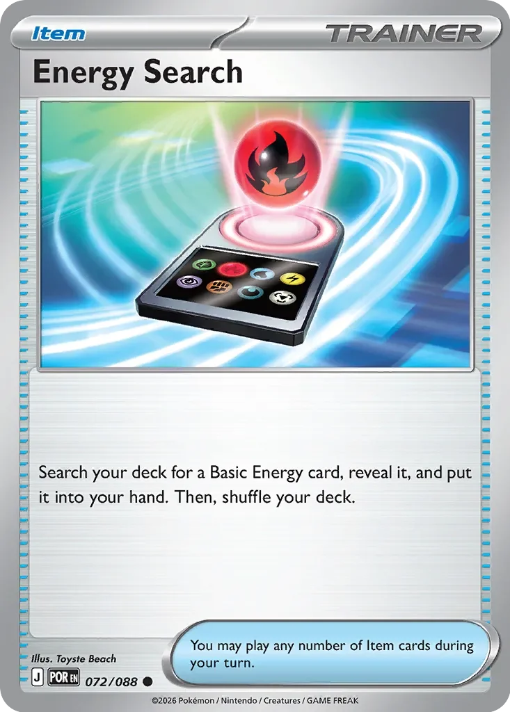 Pokémon TCG: Perfect Order — Energy Search 72/088