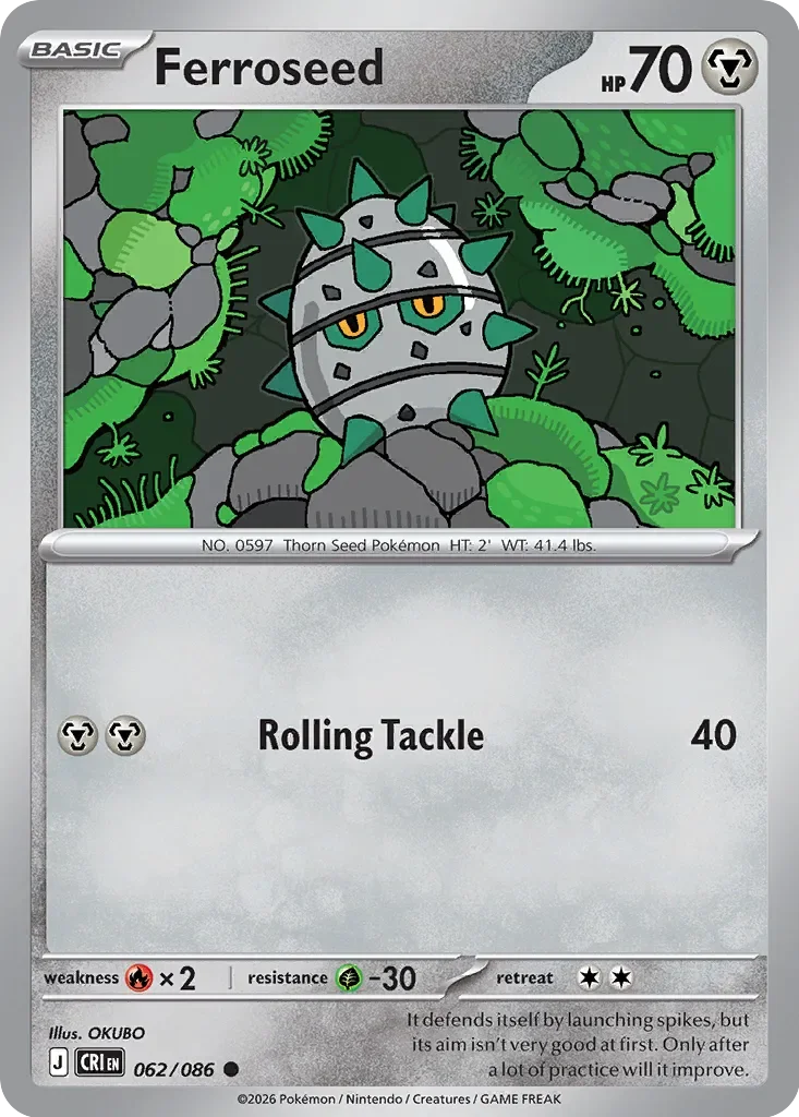 Pokémon TCG: Chaos Rising — Ferroseed 62/086