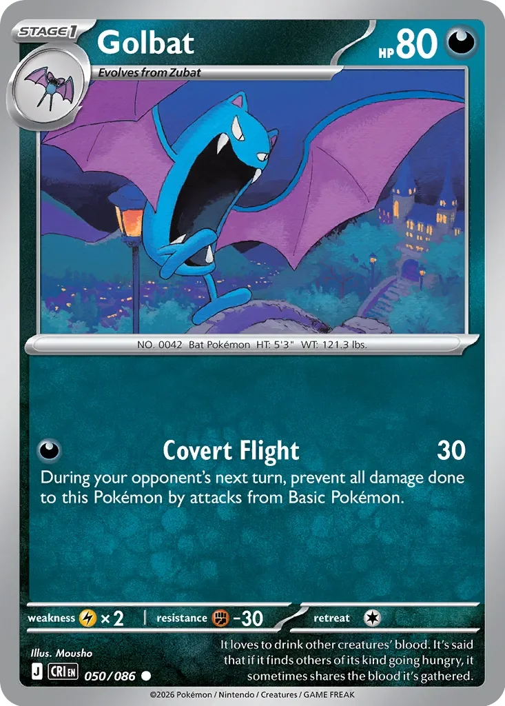Pokémon TCG: Chaos Rising — Golbat 50/086