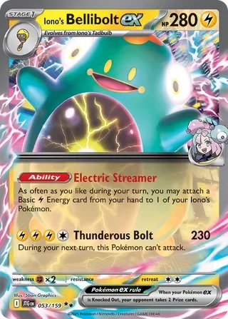 Pokémon TCG: Journey Together — Iono's Bellibolt ex 53/159