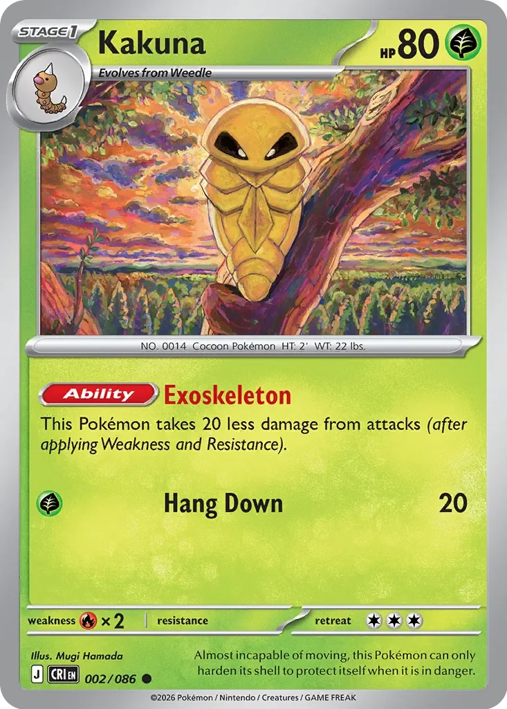 Pokémon TCG: Chaos Rising — Kakuna 2/086
