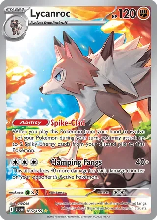 Pokémon TCG: Journey Together — Lycanroc 166/159
