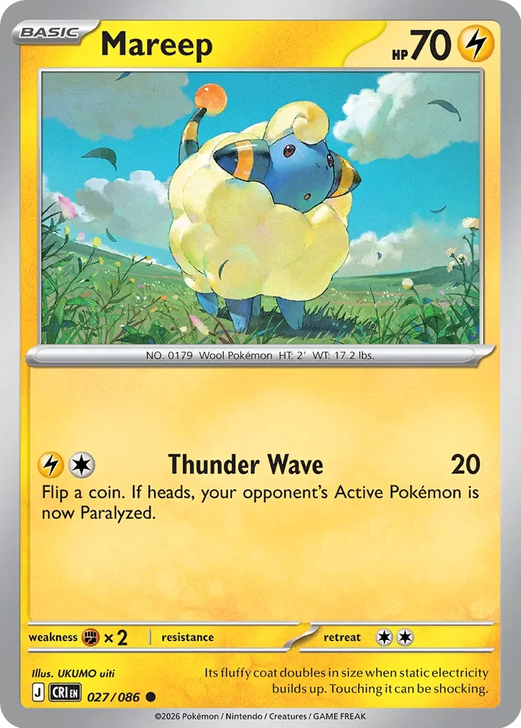 Pokémon TCG: Chaos Rising — Mareep 27/086