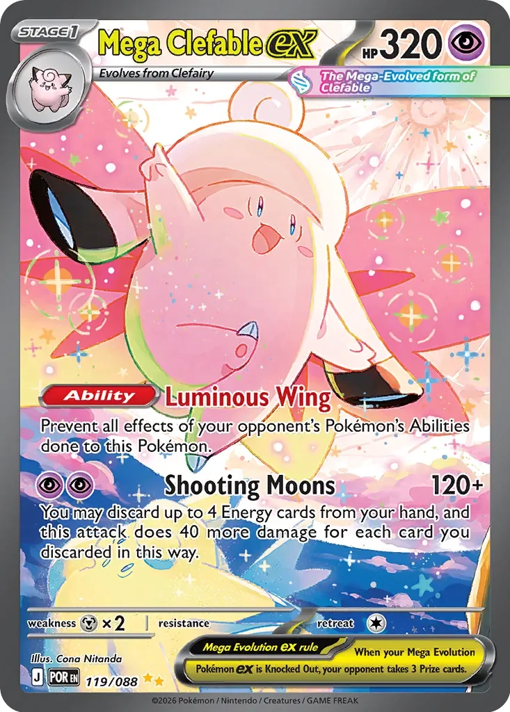 Pokémon TCG: Perfect Order — Mega Clefable ex 119/088
