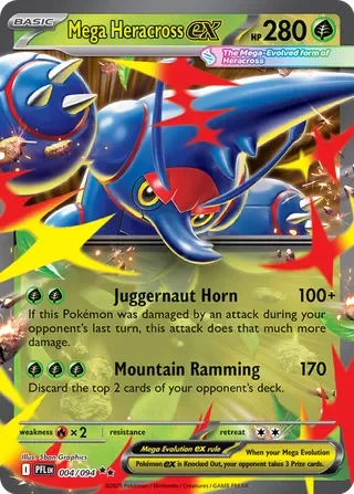 Pokémon TCG: Phantasmal Flames — Mega Heracross ex 4/094