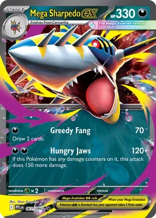 Pokémon TCG: Phantasmal Flames — Mega Sharpedo ex 61/094