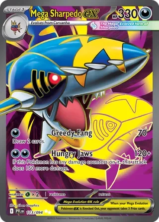 Pokémon TCG: Phantasmal Flames — Mega Sharpedo ex 113/094