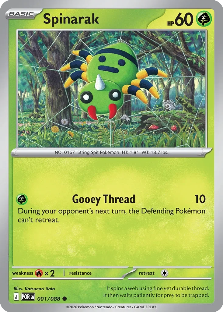 Pokémon TCG: Perfect Order — Spinarak 1/088
