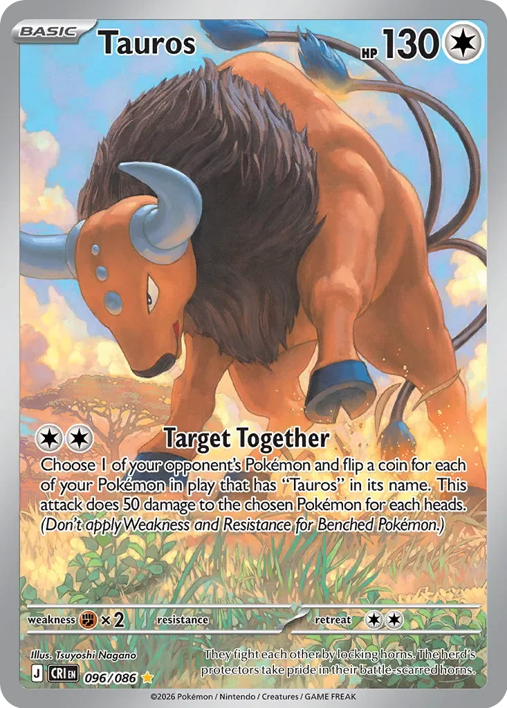 Pokémon TCG: Chaos Rising — Tauros 96/086