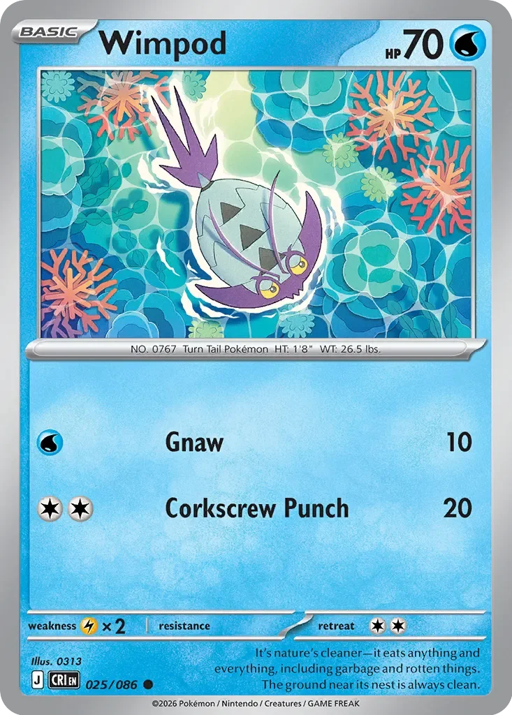 Pokémon TCG: Chaos Rising — Wimpod 25/086