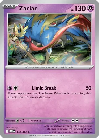 Pokémon TCG: Phantasmal Flames — Zacian 45/094