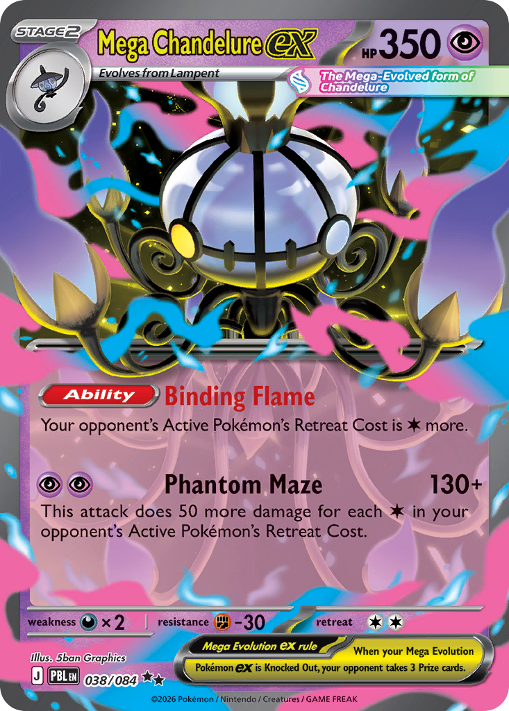 Mega Chandelure ex Pitch Black 38/084