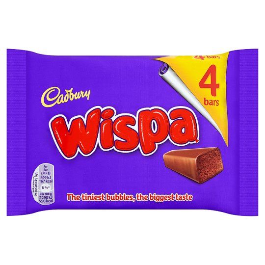 Cadbury Wispa Chocolate Bar 4 Pack 94.8g