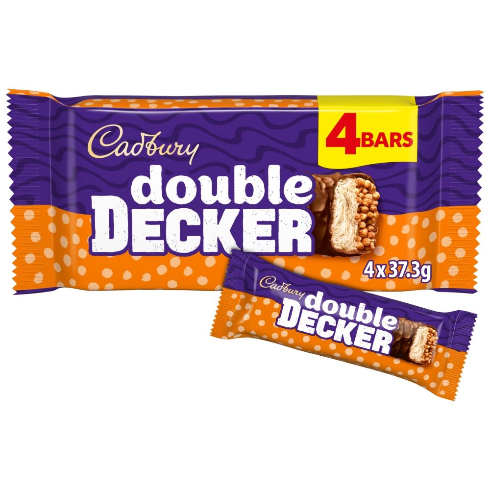Cadbury Double Decker Chocolate Bar 4 Pack 149.2g