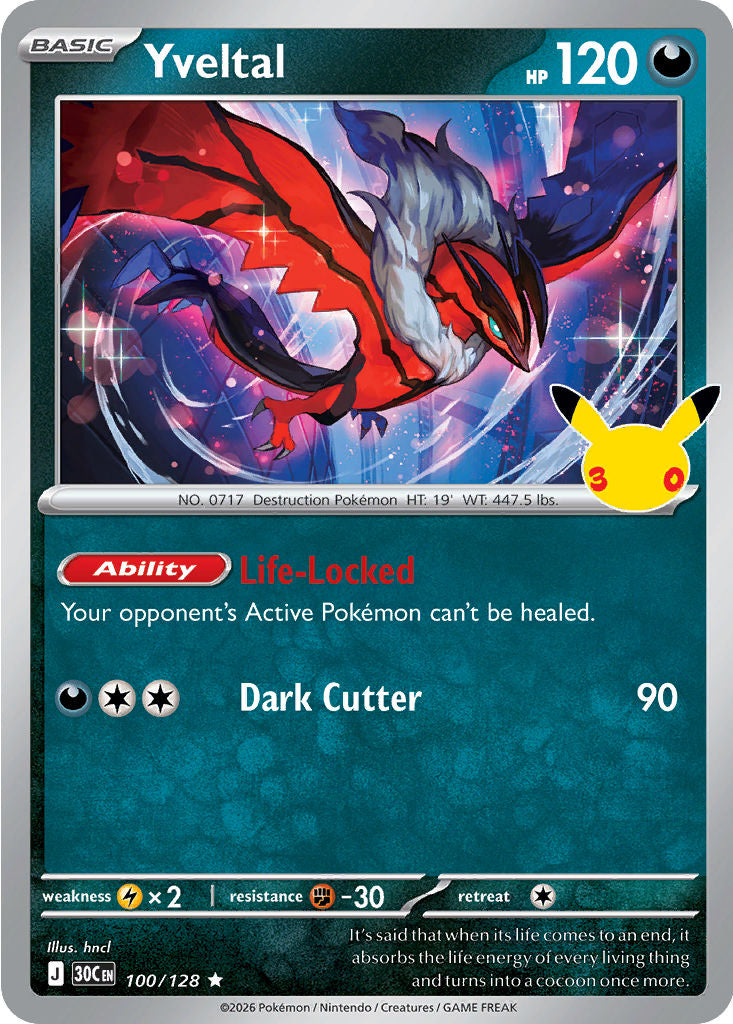 Pokémon TCG: 30th Celebration — Yveltal 100/128