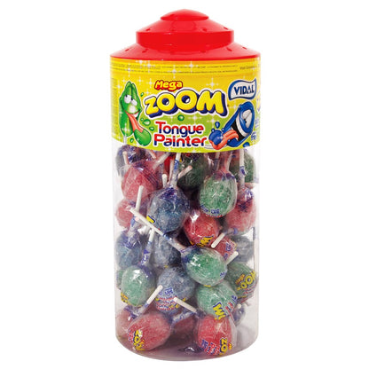Vidal Mega Zoom Tongue Painter Lollies tub