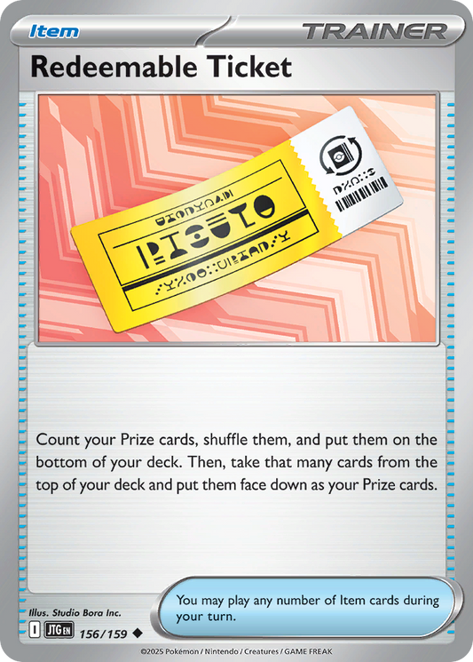 Journey Together Redeemable Ticket 156/159