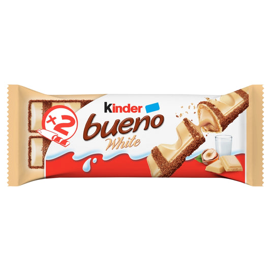 Kinder Bueno White Chocolate & Hazelnut Twin Bars 39g