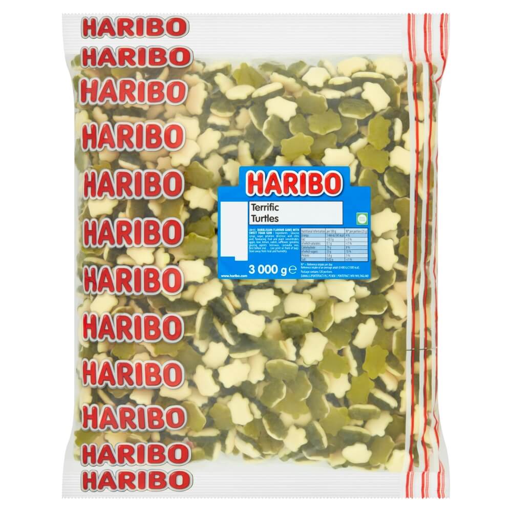 Haribo Terrific Turtles sweets close up