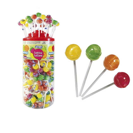 Vidal Assorted Fruit Lollipops tub