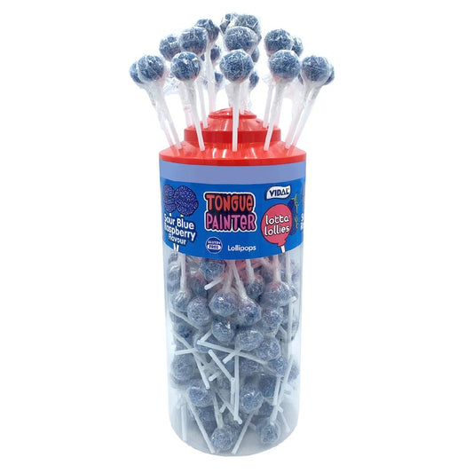 Vidal Lotta Lollies Blue Raspberry tub