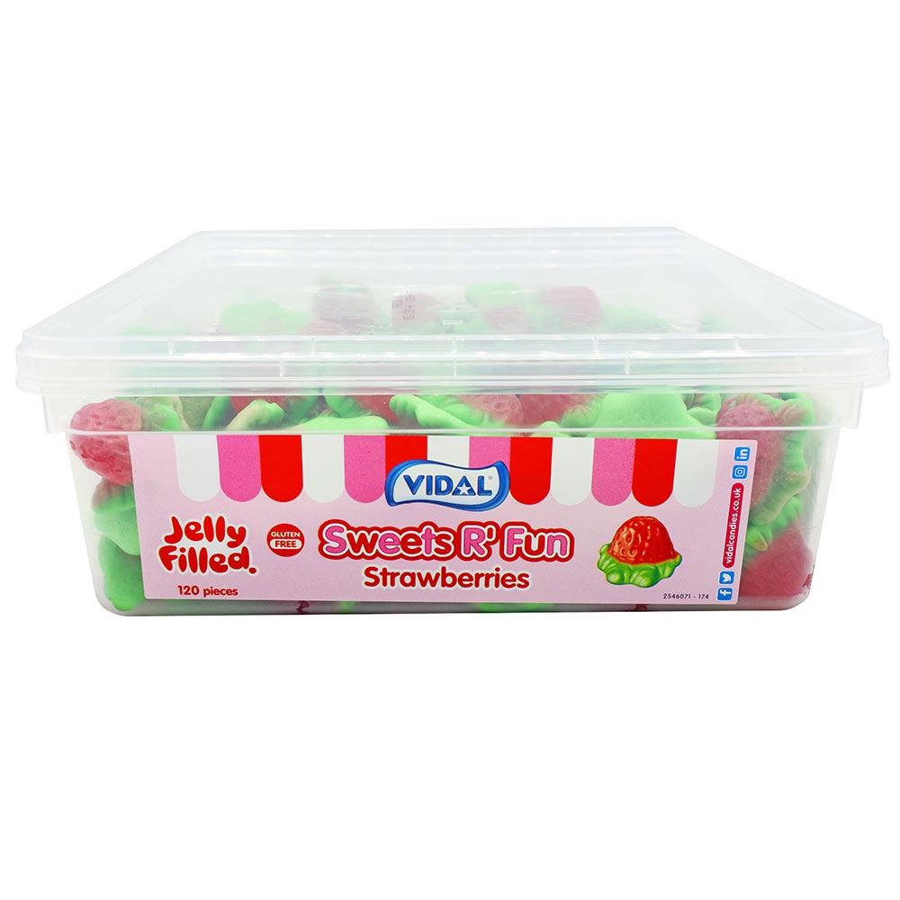 Vidal Jelly Filled Strawberries tub